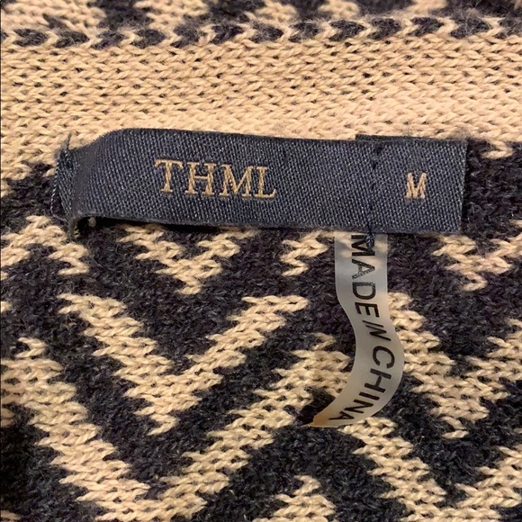 THML Anthropologie Aztec Drape Cardigan Size M - Picture 3 of 7